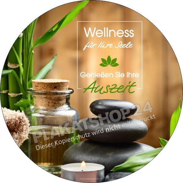 Klebefolie Massagepraxis Deko