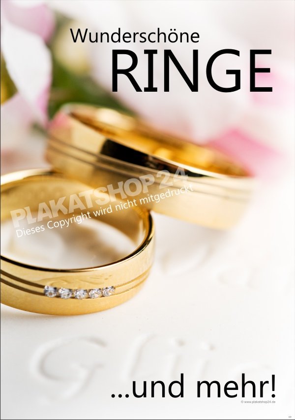28ebfcfe6881362b61342480038944a1 Werbeplakat für Trauringe und Ringe für Juwelier-Werbung