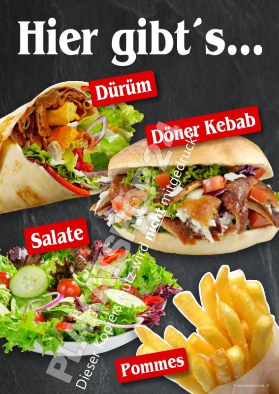 Werbefahne Spezialitäten türkischer Imbiss